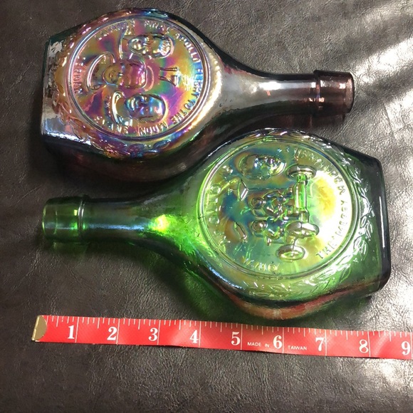 2 Wheaton Glass Apollo 15 & Apollo 17 Iridescent Decanter Bottles Vintage Rare - Picture 12 of 14
